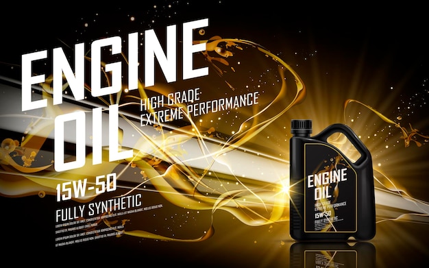 Golden engine oil ad