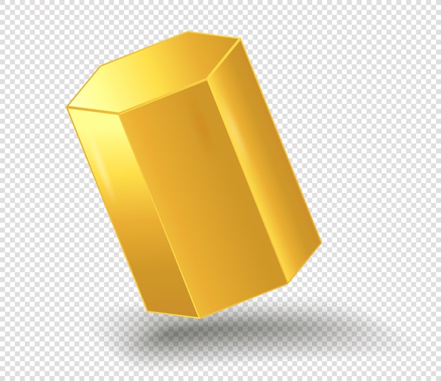 Vector golden figure hexagonal prism