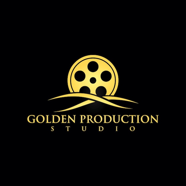 Golden film logo production recording