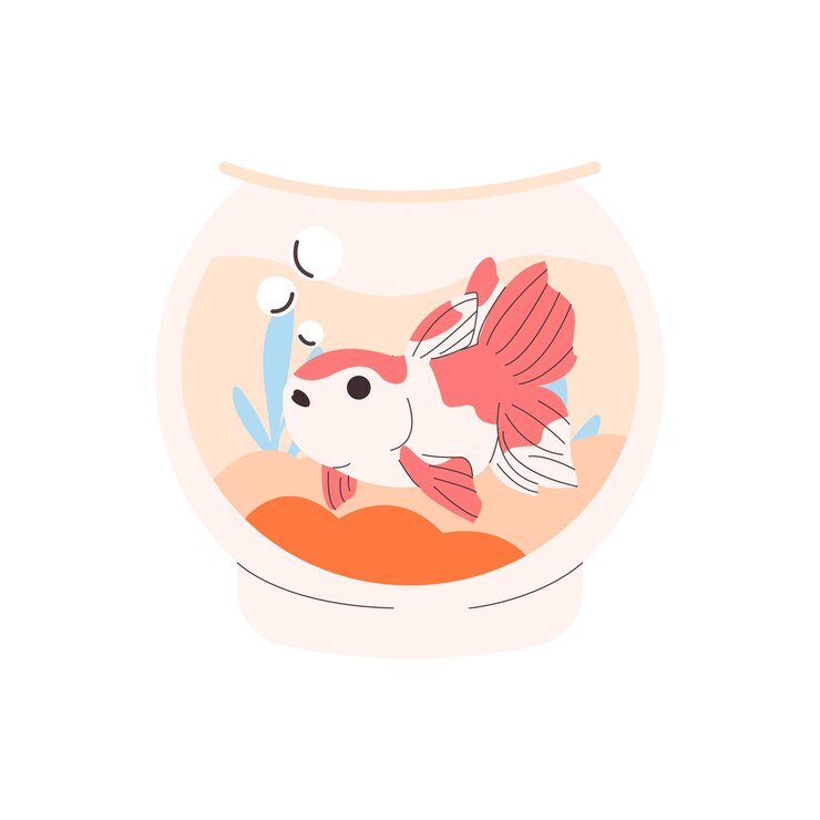 Vector 황금 물고기 벡터 애완 동물 일러스트 스티커