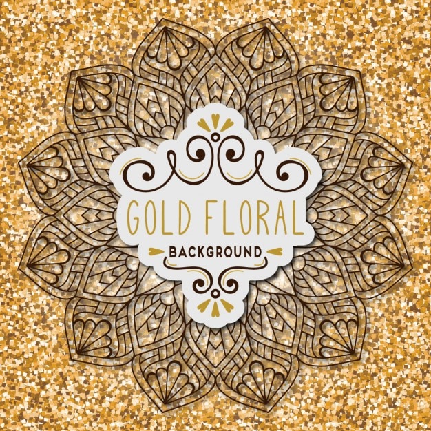 Golden floral background