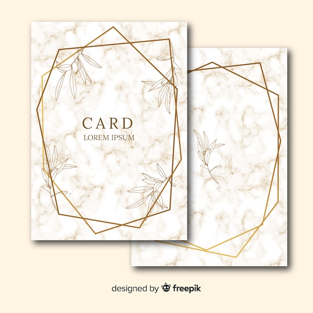 Golden floral cards collection