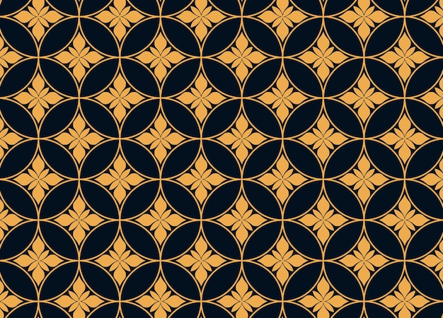 Golden Floral Fabric Pattern