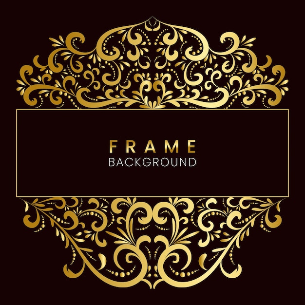 Golden flower luxury frame