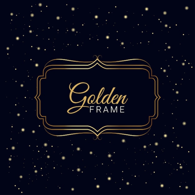 Golden Frame Background Art Stock Illustration