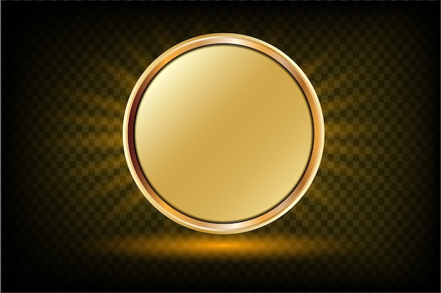 golden frame on sunray background  with space for your text