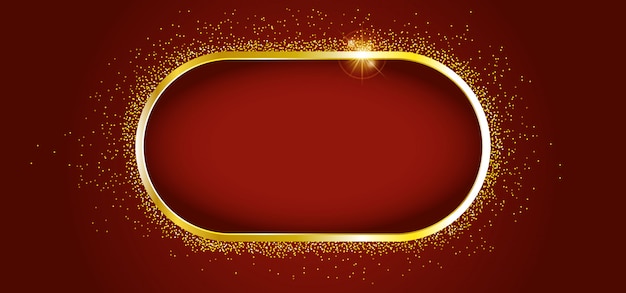 golden frame with lights effects	