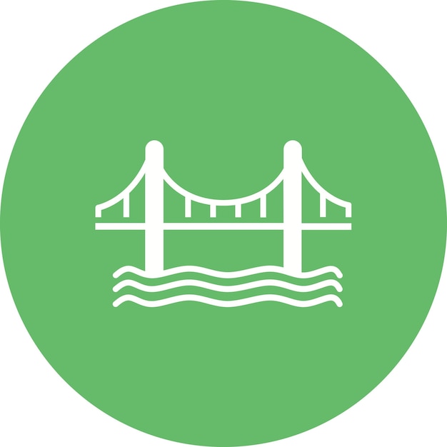 Golden gate bridge vector icon can be used for landmarks iconset