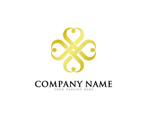 Golden geometric logo