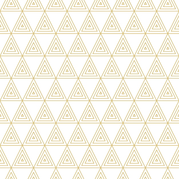 黄金の幾何学的なベクトルのシームレスなパターン