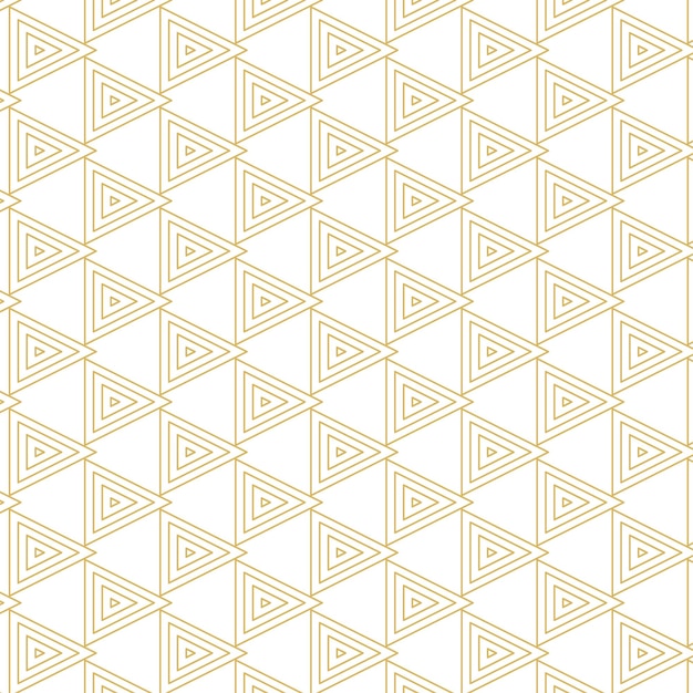 Golden geometric vector seamless patterns