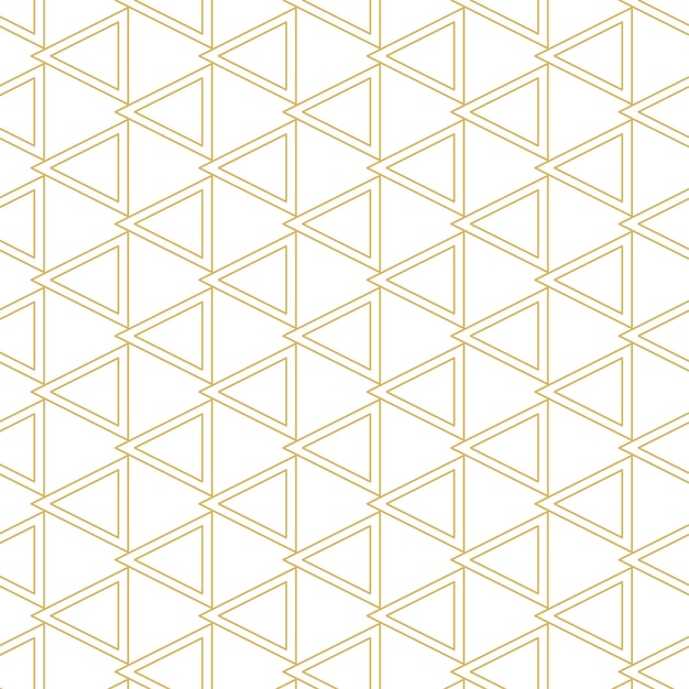 Golden geometric vector seamless patterns