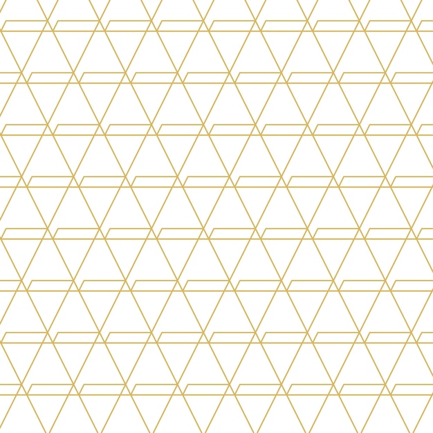 Golden geometric vector seamless patterns