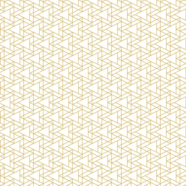 Golden geometric vector seamless patterns