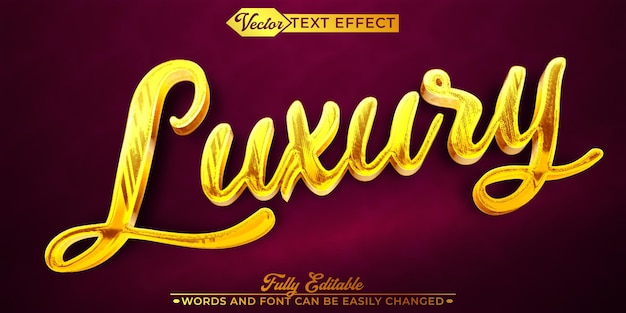 Vector golden glitter luxury vector fully editable smart object text effect
