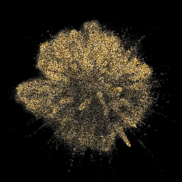 Vector golden glitter particles vector explosion blast