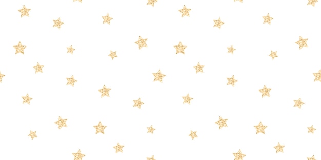 Vector golden glitter stars seamless texture simple vector yellow confetti on white background festive sparkling minimalist modern texture