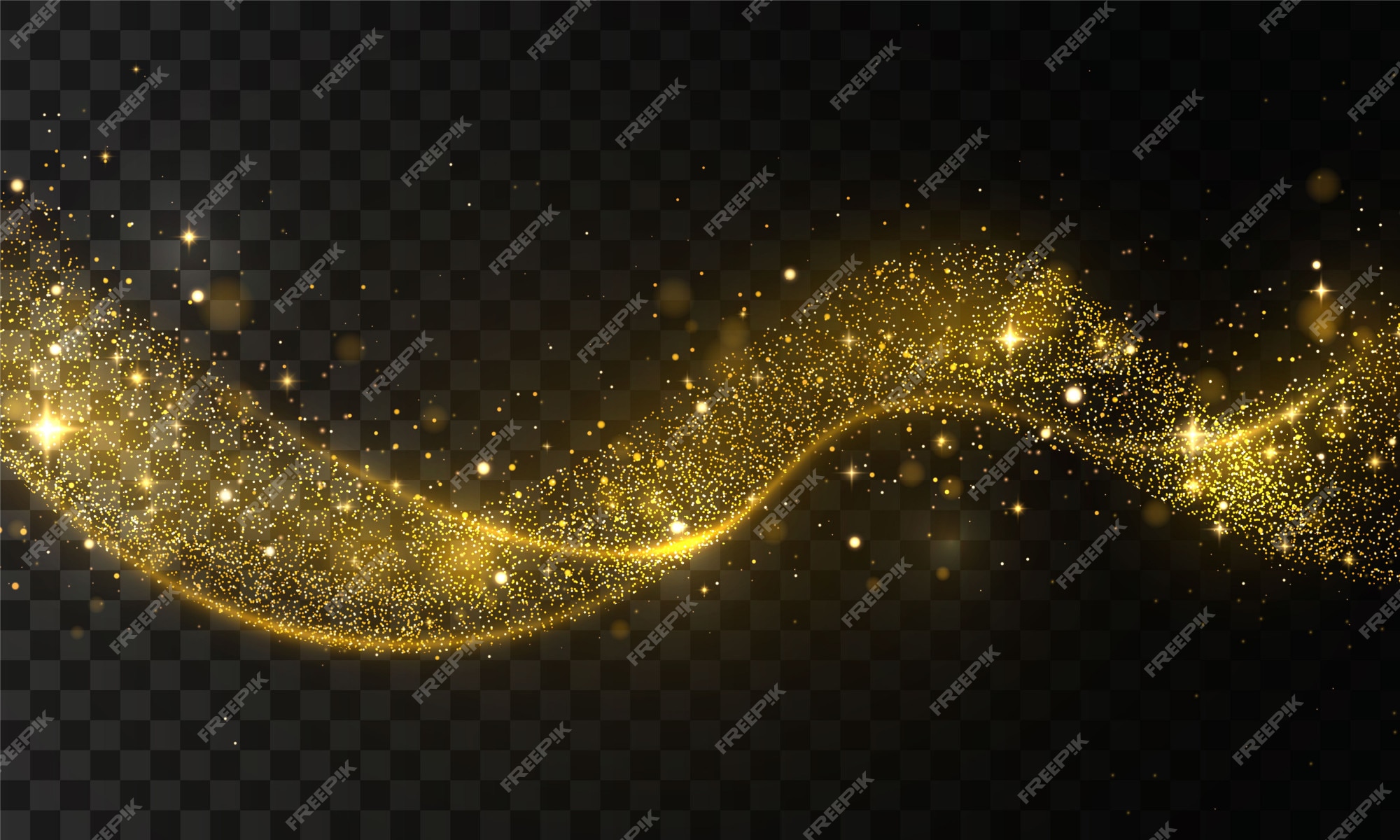 komedie Manifold Learner Premium Vector | Golden glitter wave of comet trace. star dust trail  sparkling particles on transparent background. gold confetti glittering  wave. light effect. abstract gold flare