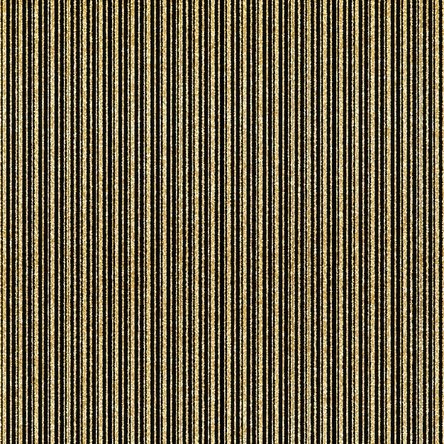 Vector golden glittering striped pattern. vertical gold stripes. black background.