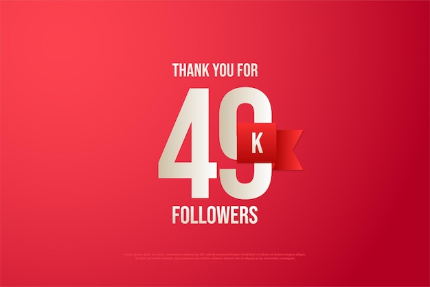 Vector golden glow effect surrounding 49k followers celebration number