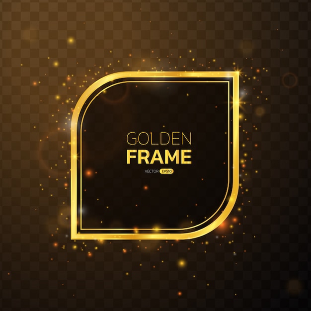 Golden glow frame with text space