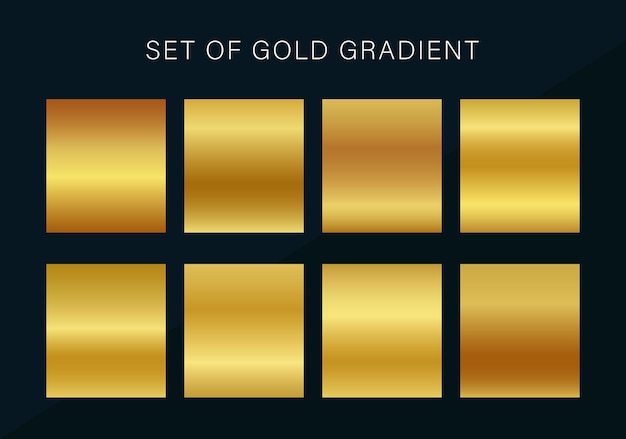 Golden gradient color collection background