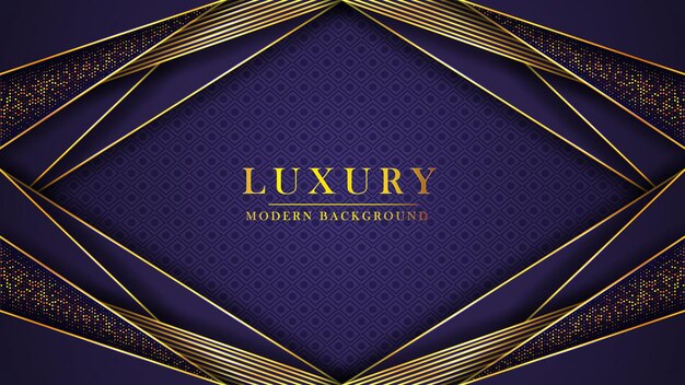 Golden Gradient Luxury Background design with geometric shapes and golden element