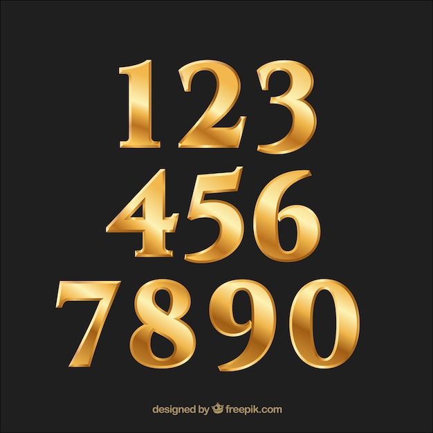 Vector golden gradient number collection