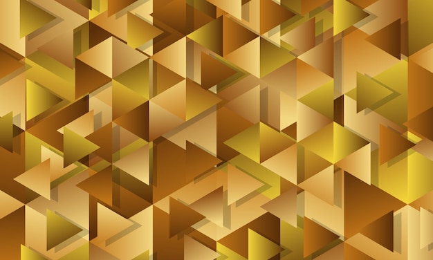 Vector golden gradient polygonal abstract background