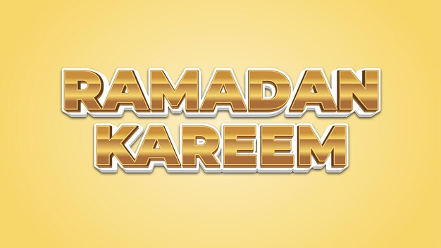 golden gradient ramadan kareem text effect