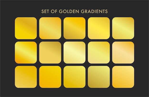golden gradient set vector set of golden gradients