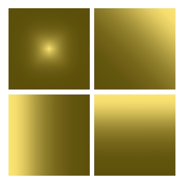Golden Gradient Squares Collectie EPS 10