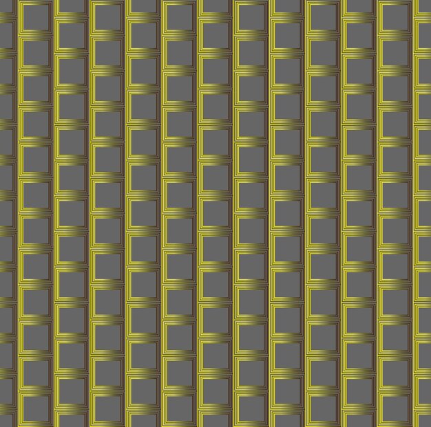 Golden grid pattern from gradient squares on grey background Seamless texture may use for textile