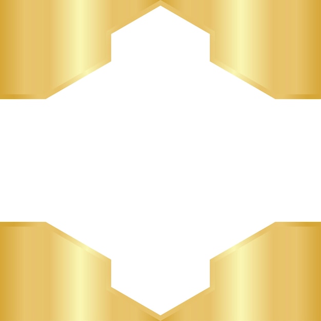 Vector golden hexagon template design