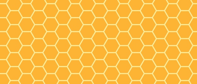 ゴールデンハニーコームグリッドテクスチャと幾何学的なハイブ六角形のハニカムゴールドハニー六角形セルシームレステクスチャハニカム明るい背景ベクトルイラスト