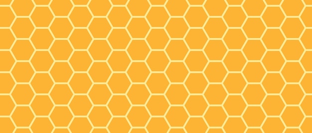 Golden honeyed comb grid texture and geometric hive hexagonal honeycombs Gold honey hexagonal cells seamless texture Honeycombs bright background Vector illustration