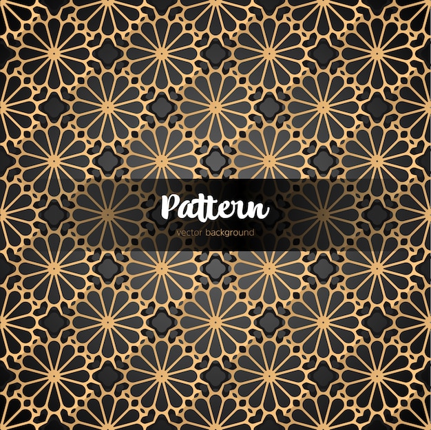 Vector golden islamic decorative seamless pattern.