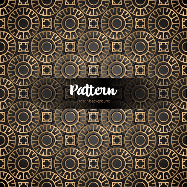 Golden islamic decorative seamless pattern.