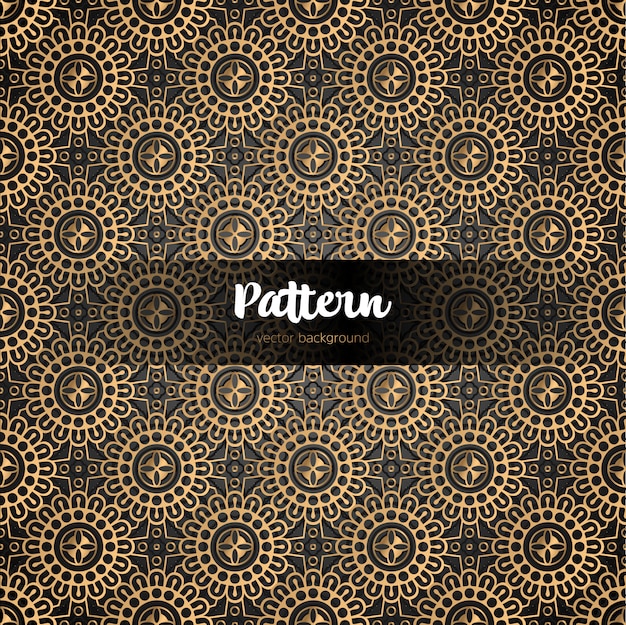 Golden islamic decorative seamless pattern.