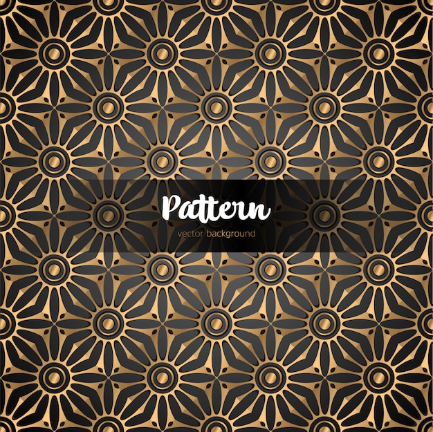 Golden islamic decorative seamless pattern.