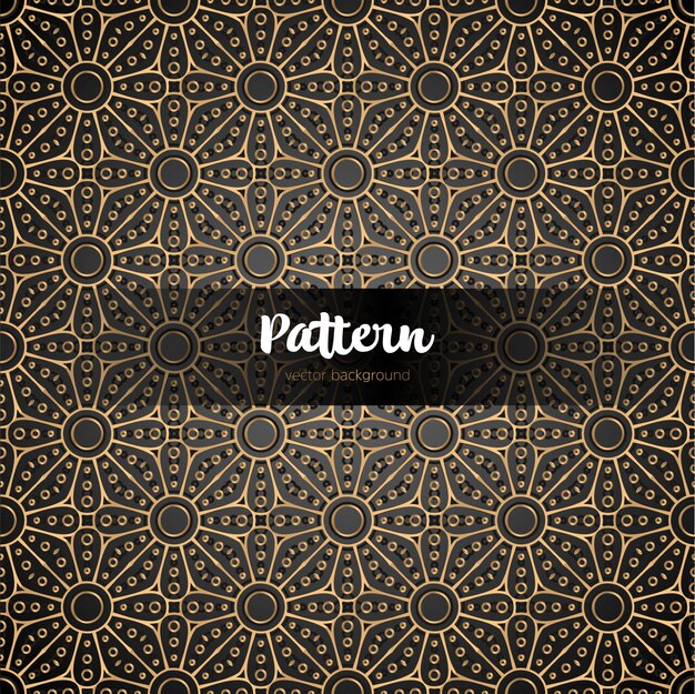 Vector golden islamic decorative seamless pattern.