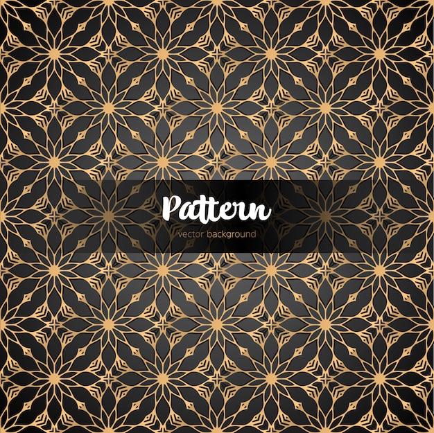 Golden islamic decorative seamless pattern.