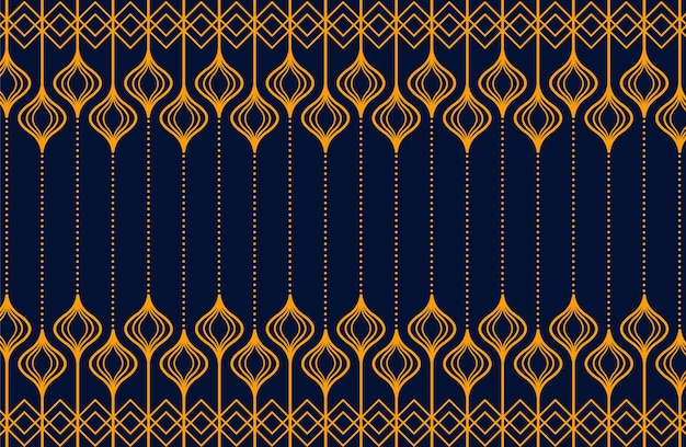 Golden Islamic fabric pattern design