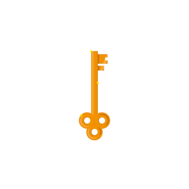 Vector golden key
