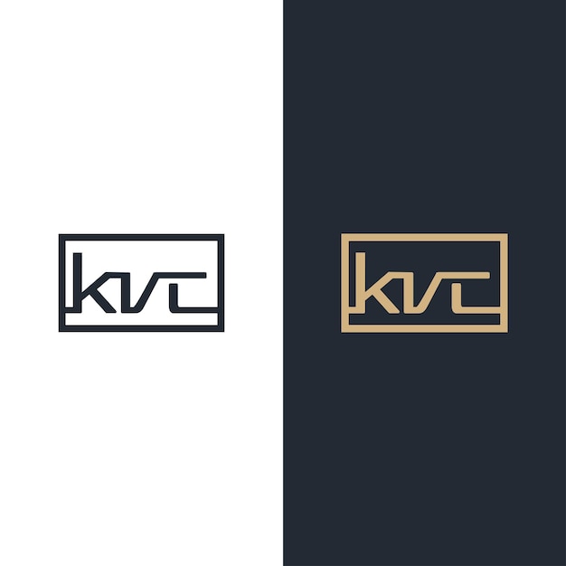 Golden Kvc Exclusive Letter Logo