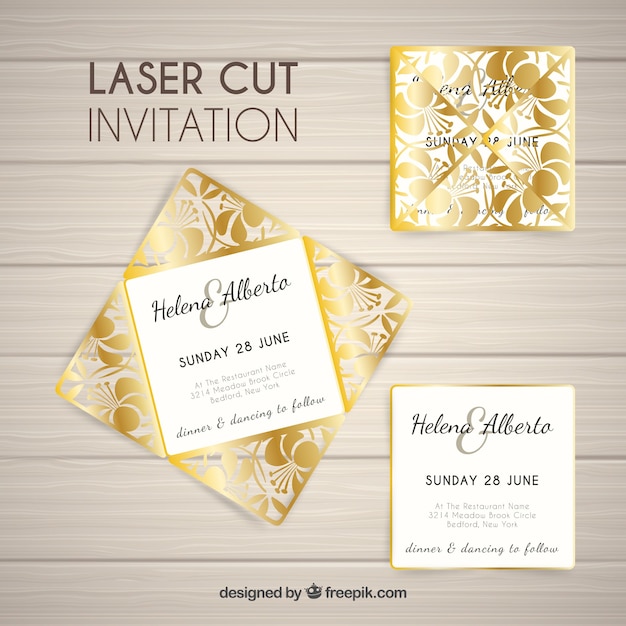 Vector golden laser cut template