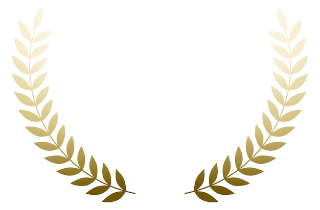 Vector golden laurel wreath mockup victory honor symbol