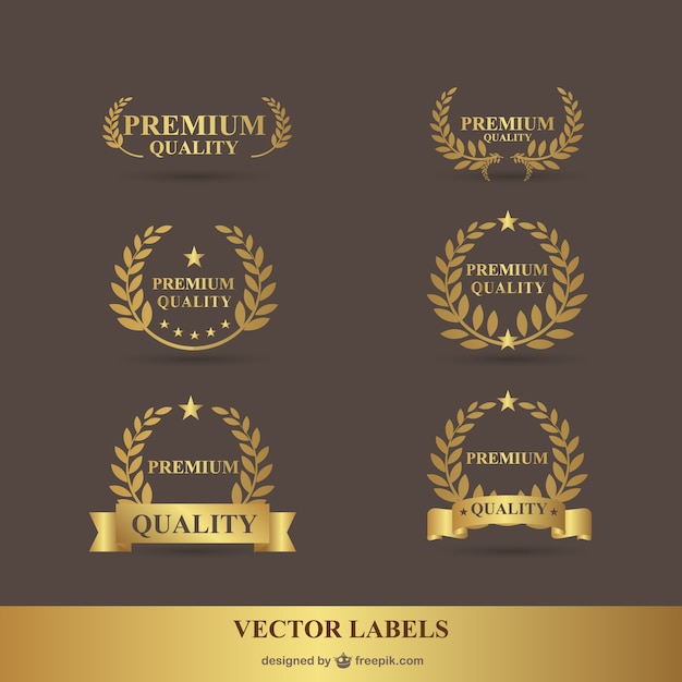 Vector golden laurel wreath