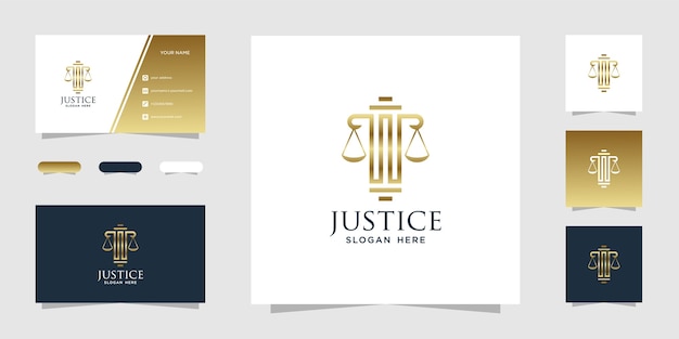黄金の法律事務所のロゴのテンプレート