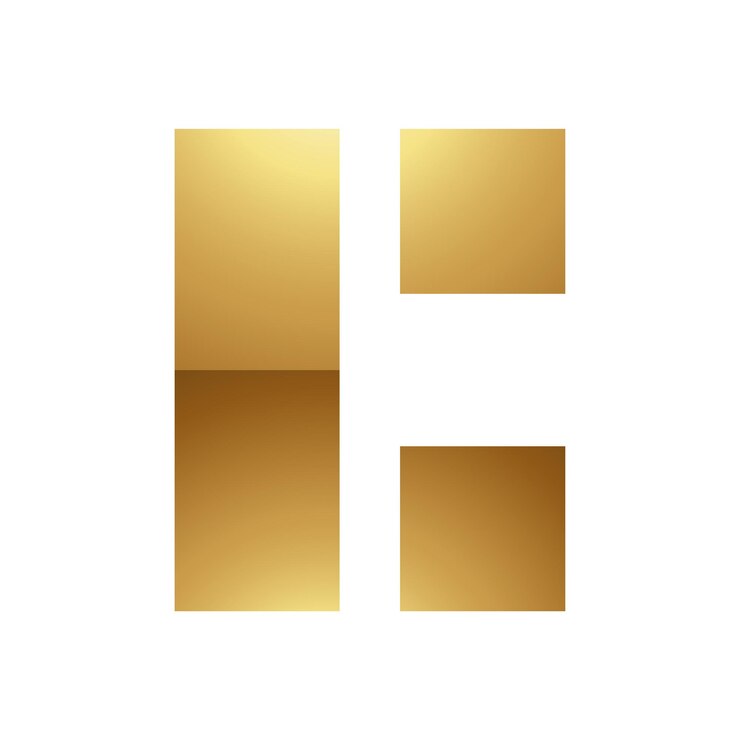 Vector golden letter c symbol on a white background icon 1